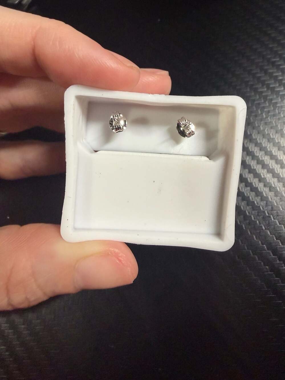 925 Sterling Silver Blue-Dominant Natural Opal Heart Cut Stud Earrings 6x6mm - Picture 2 of 3